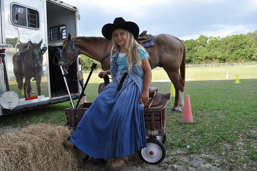 Rachel Yates, 8, is sure to get a cowgirl-style photograph taken.