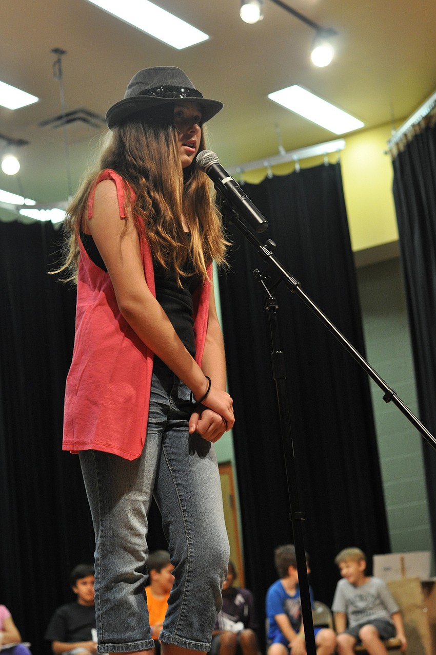 Calissa Foege showed off her vocal talents.