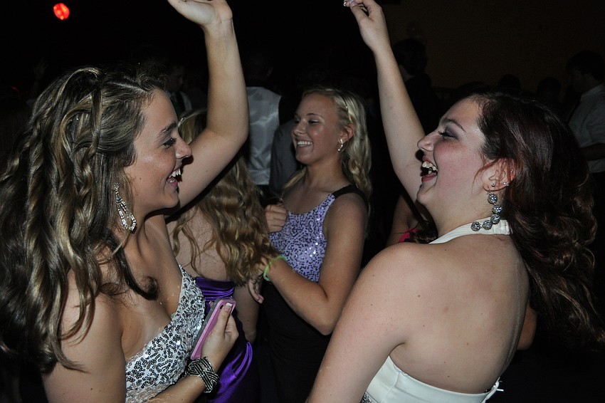 Laura Tambone, left, and Maddie Frost, right, danced the night away.
