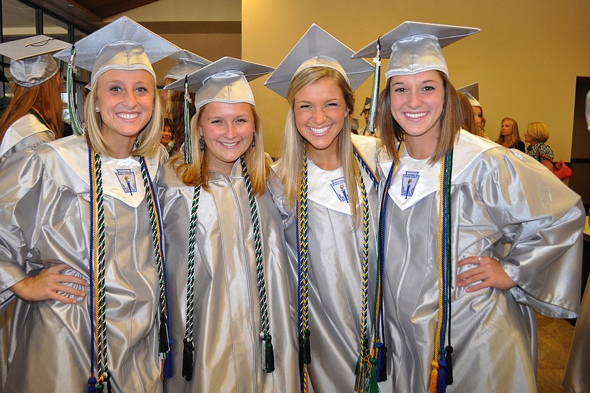 Hannah Asay, Kasey Szczepanski, Rebekah Baker and Nikki Kerrigan all graduated in the top 10% at Lakewood Ranch.