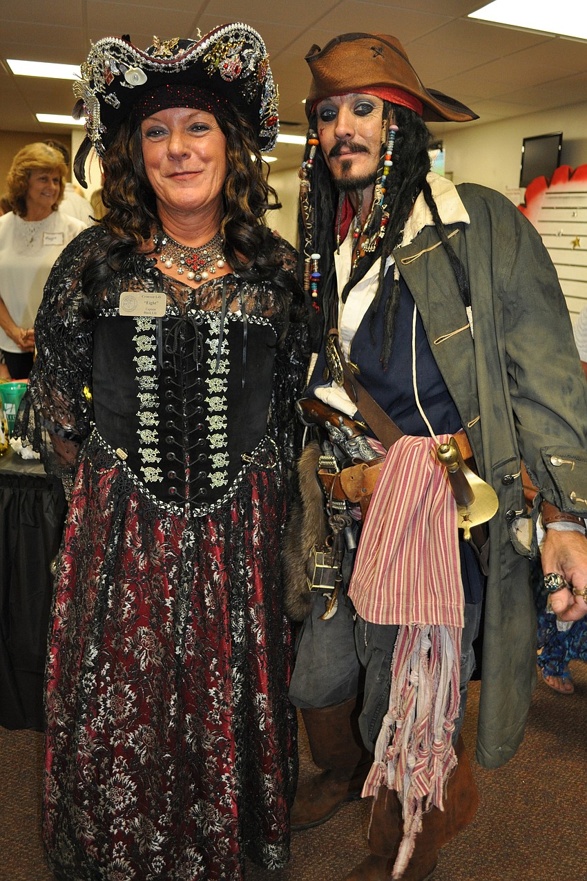 Maryann Zyla, as Capt. Eight with the Krew of the Lily for Easter Seals, and Stuart Hales, as Capt. Jack Sparrow, added a little star power to the evening.