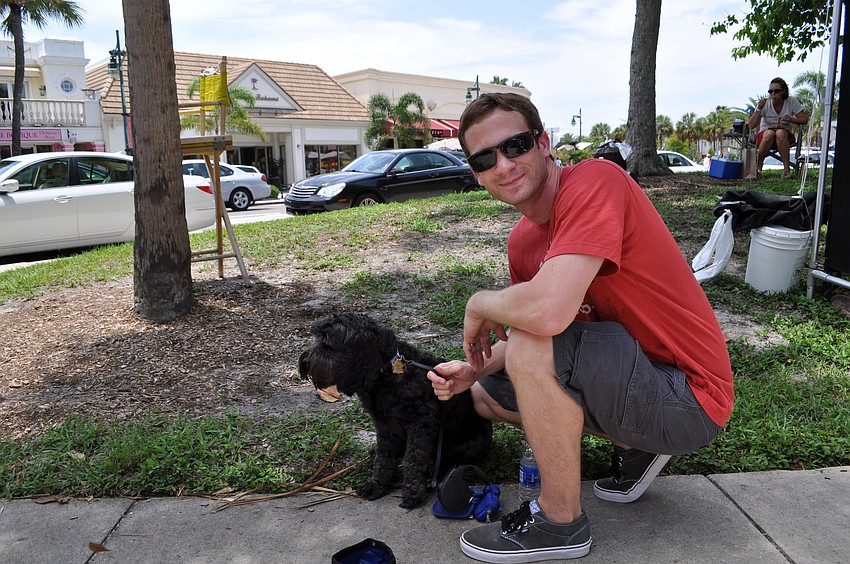 Matt Chapman brought his dog, Oscar.