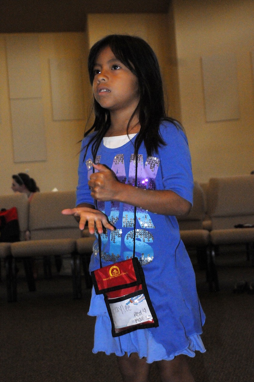 Six-year-old Haylee Allandâ€™s favorite part of Vacation Bible School was imagination station.