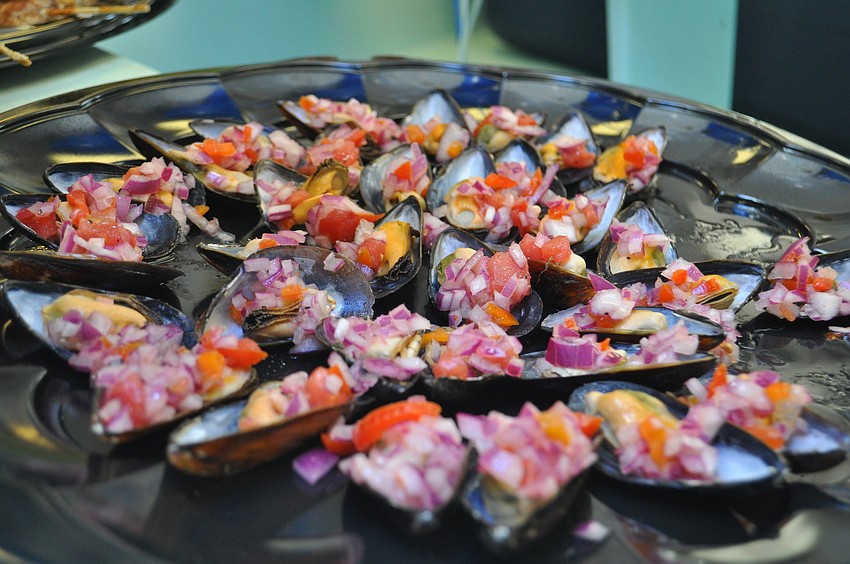 Mussels were served to attendees