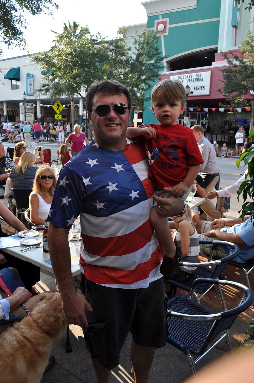 Tom Cail and his son Jaxon