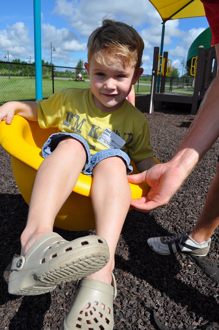 Paul Cooper Jr. was eager to be twirled.