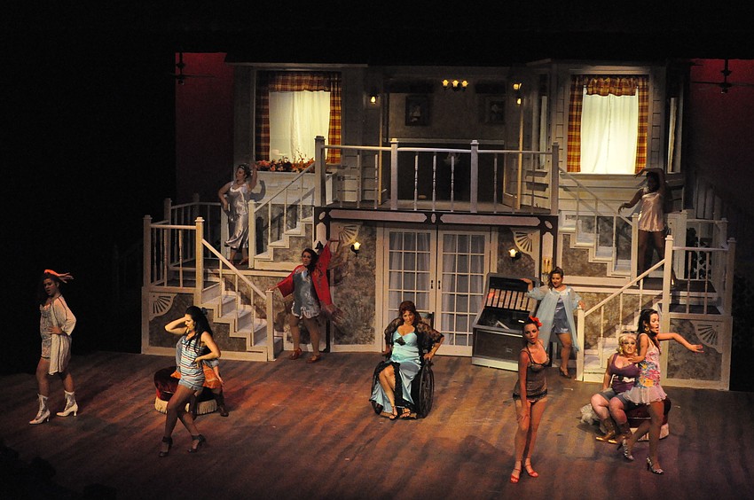 Cara Herman as Miss Mona Stangley and her ladies of the house