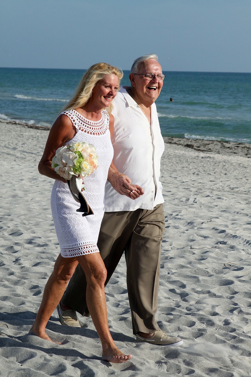 Susan Phillips was walked down the â€œaisleâ€ and given away by her father, Mike Phillips.