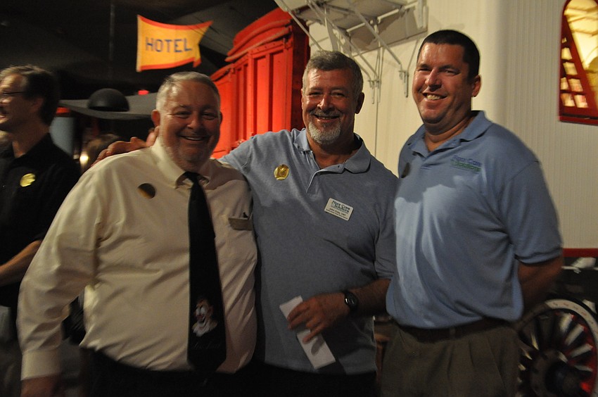 LBK Chamber Ambassador Jack Dean with G. Fried Flooring, John Cozy with Floor Care Solutions, and Joel Beetham with Floor Care Solutions