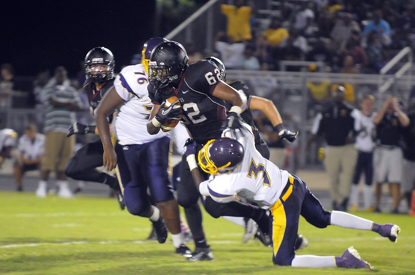 Braden River senior defensive end Kelvin Albritton recovered three fumbles for the Pirates.