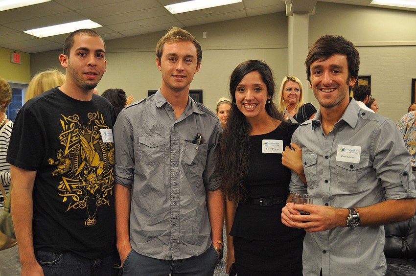 Luis Aponte, Jimmy Brennick, Brooke Olivares and Matteo Caloiaro. Olivares and Caloiaro had their work on display.