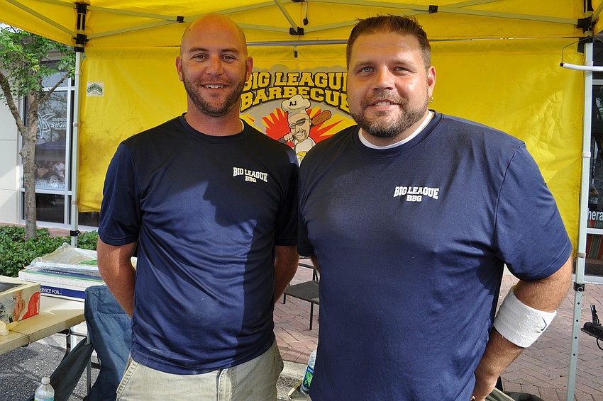 A.J. Johnson and Brent Senoglef dished out beef brisket.