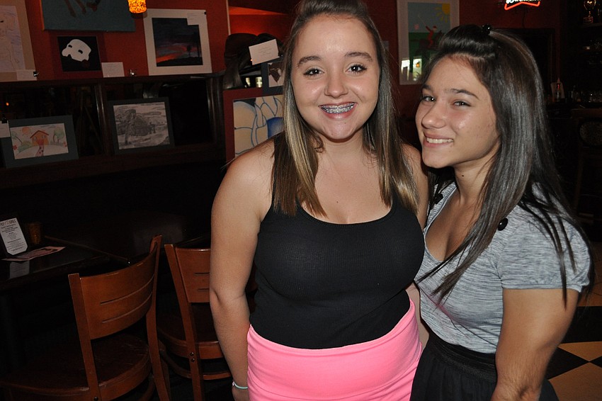 Krissy Weinzierl, 15, and Madi Cheri, 14, enjoyed the evening.