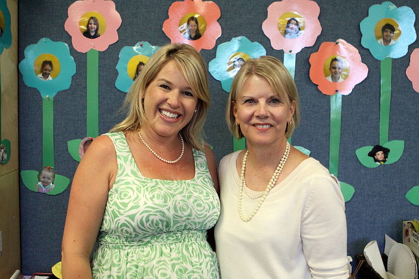 Pre-k teachers Brooke Chapman and Grace Duffy