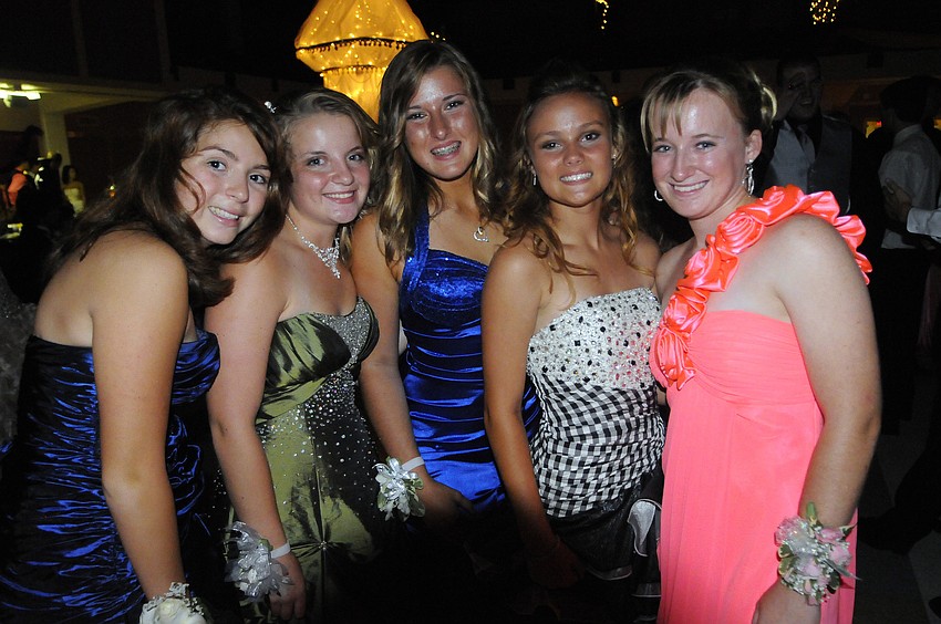 Sophomores Jade Fukunaka, Tara Baker and Paige Krumwiede, freshman Tiffany Smith and senior Sarah Jurgovan