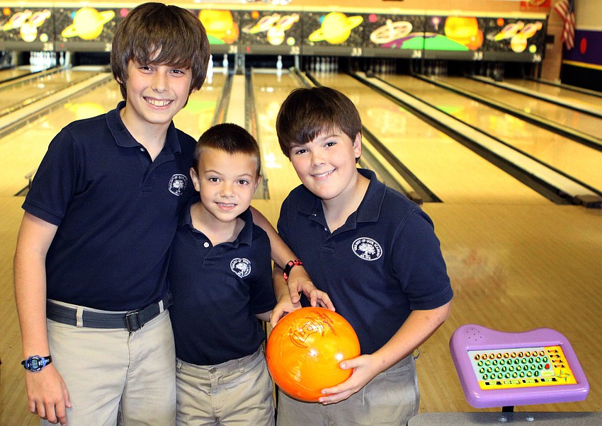 Phillip Cecil, 12, Ryan Case, 7, and Ryan Appleby, 11