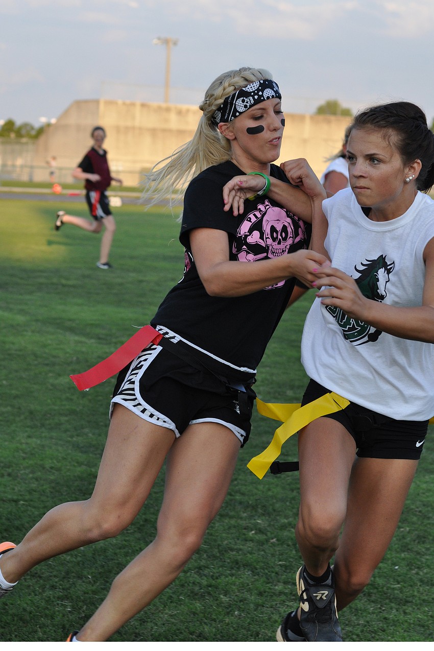 Lakewoodâ€™s Lisa Ogrizovich, right, pushed through Braden Riverâ€™s Demi Shay-Watchorn.
