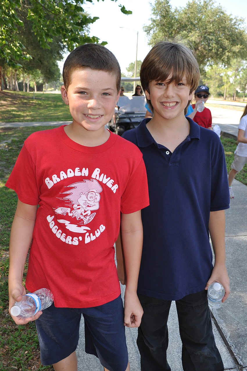 Jack O'Donnell and Brandon Majercin made sure to stay hydrated.