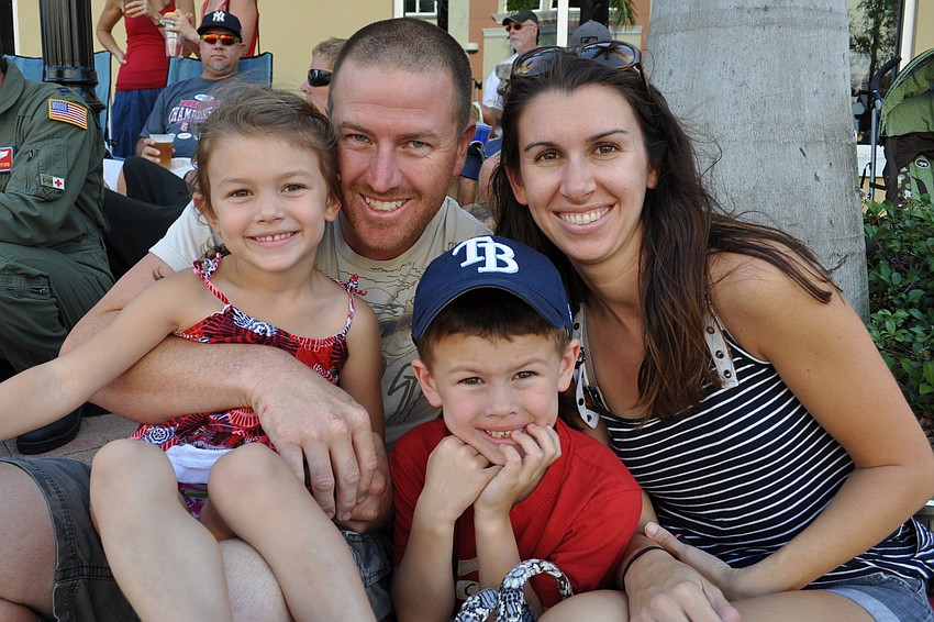 Creekwood's Hutchinson family â€” Maddie, Ross, Grant and Rhianna â€” got a great view of the parade.