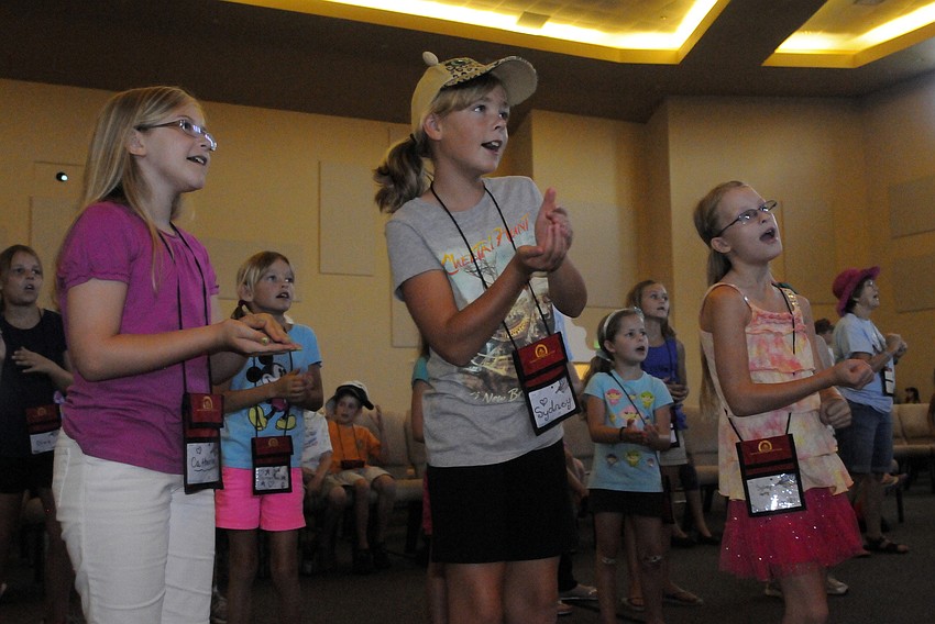 Catherine Van Keuren, 10, Sydney Cusick, 10 and Sydney Henry, 7, enjoyed showing off their dance moves.