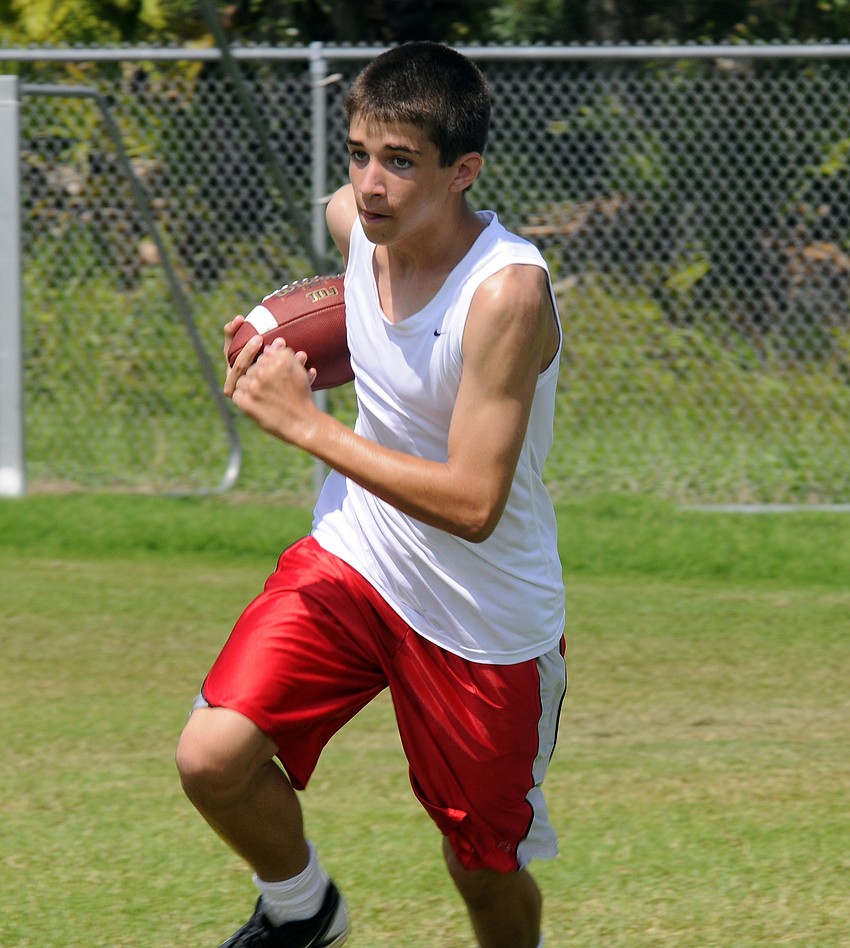 Patrick Atkins, 14, plays cornerback for the East Manatee Bulldogs.