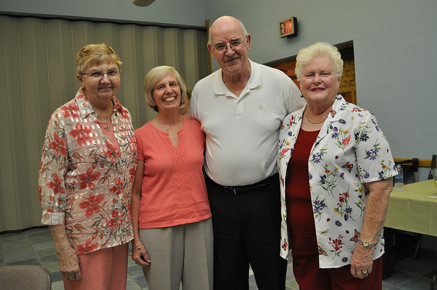 Sister Monica Paul, Barbara McKee and Msgr. Gerry Finegan and Jean Lynch