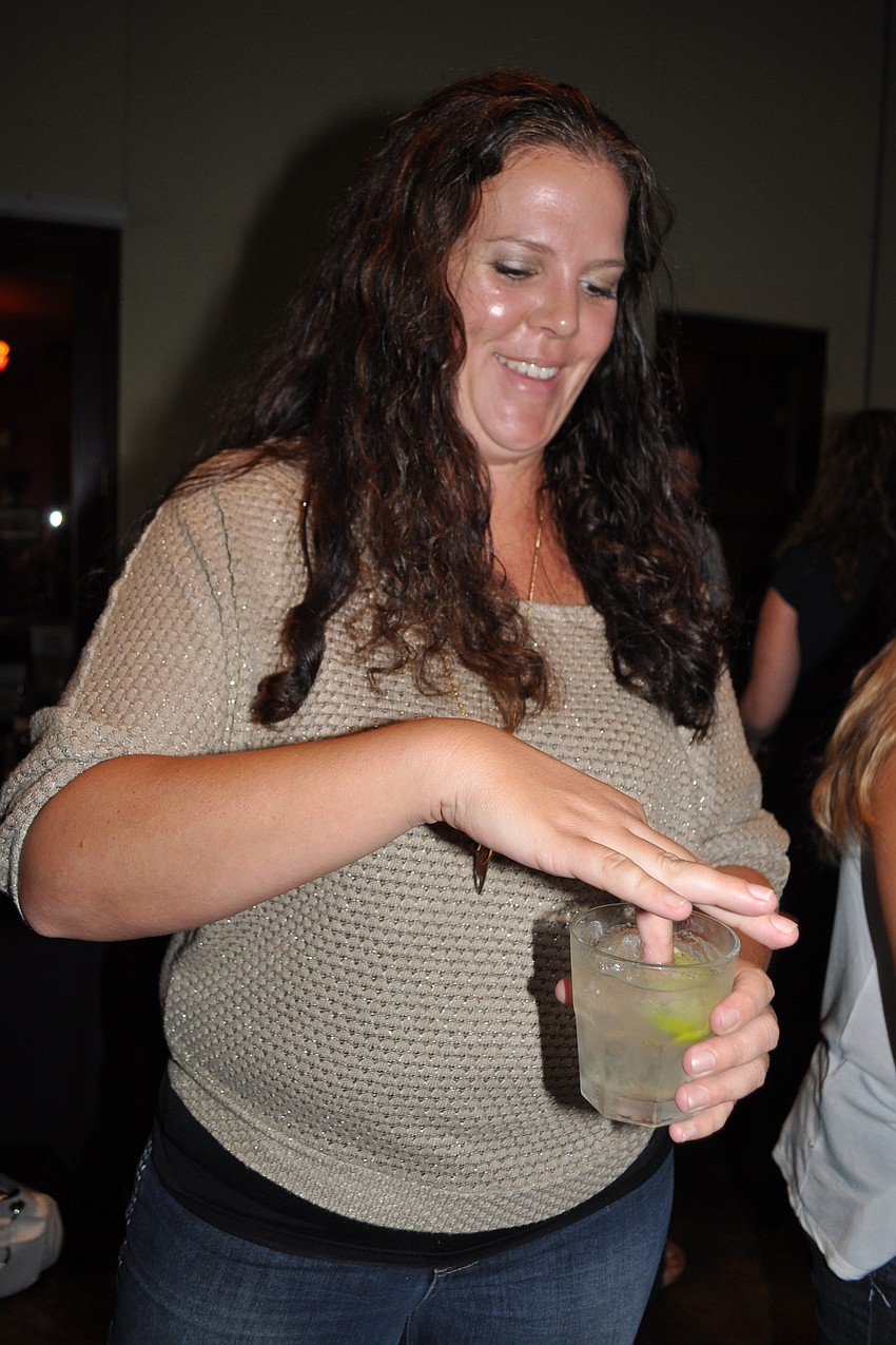 Carrie Hodges was ready to sample her first drink.