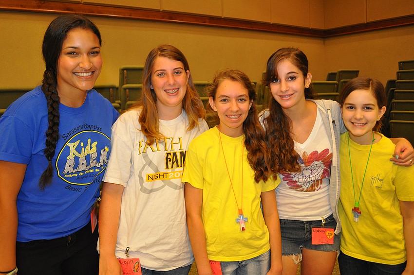 Volunteers Christina Jones, Kayla Lipker, Heather Sahagian, Lindsay Mesalam and Cameryn Bowers led craft time.