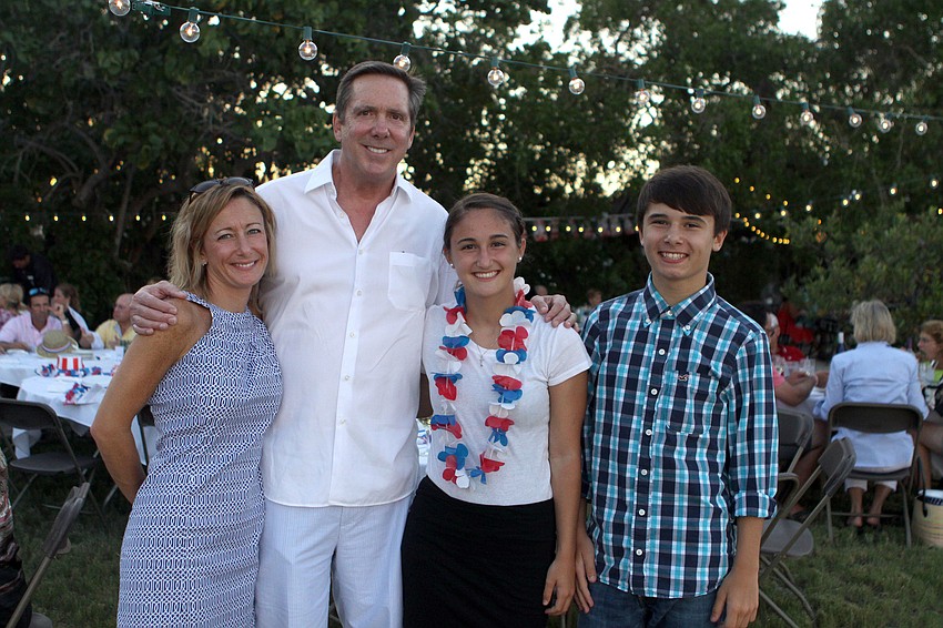 Ed Chiles with his girlfriend, Tina Fusaro, and her children Allie, 17, and Brett, 15.