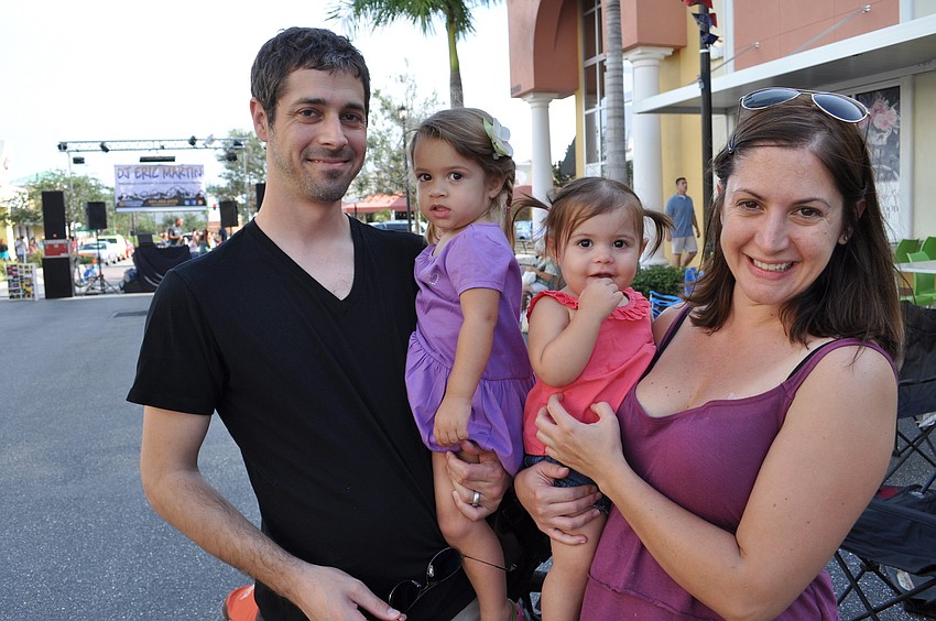 Jason, Abigail, Phoebe and Victoria Cobb are regulars at Music on Main.