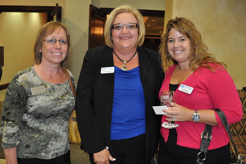 Nancy Erickson, or Arcpoint Labs, with Maddy Wehrley and Christy Peguero, both of Keetonâ€™s Office & Art Supply