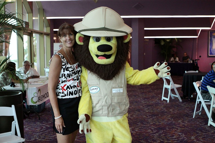 Tammy Halsted and Lenny the Lion