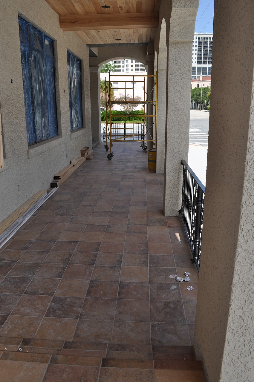 An outdoor seating space will encourage visitors even when there isn't a production taking place.