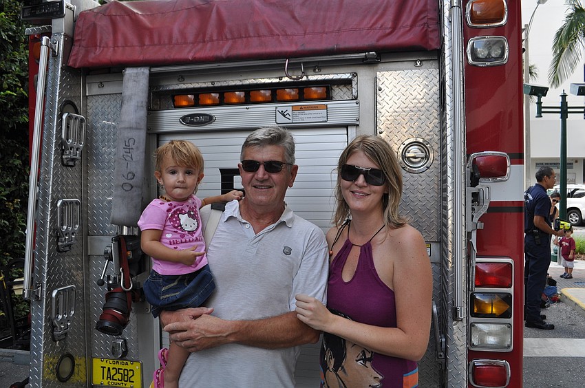Laszlo Fekete and Eva Fekete pose with Anabelle Csamari