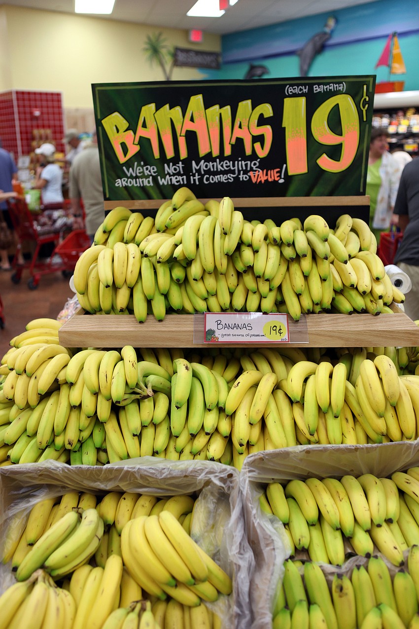 Bananas for 19 cents each.