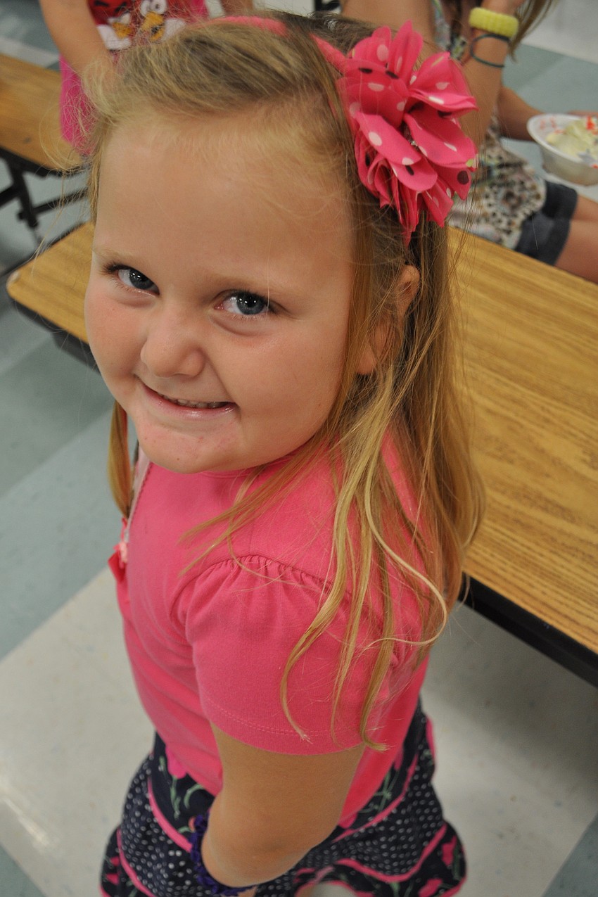 Melinda Woodruff, 5, had fun playing with friends.