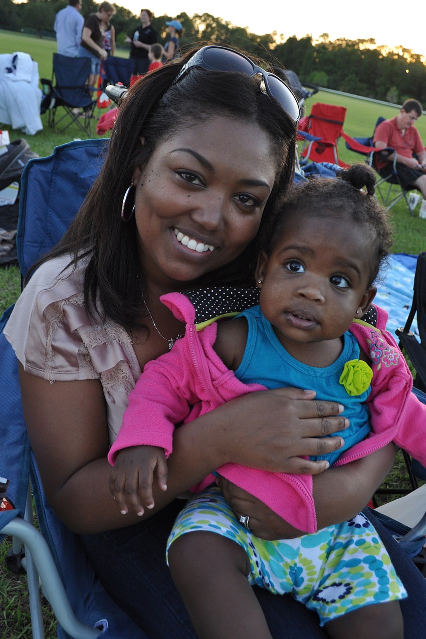 Nicole and Myla Bryan spent the evening with friends and family.