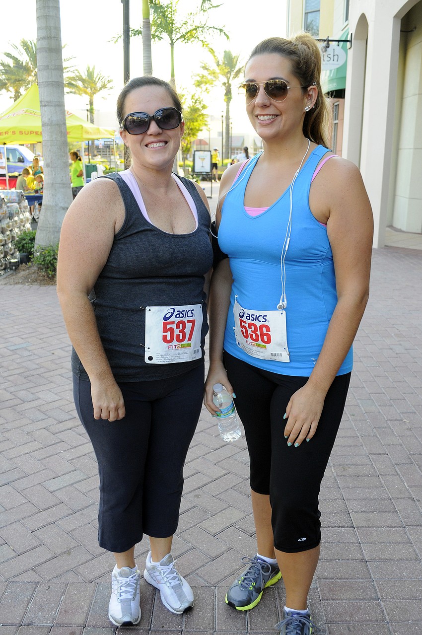 Sisters Danielle Winkler and Megan Bommarito came out to run with Comcast, which sponsored the event.