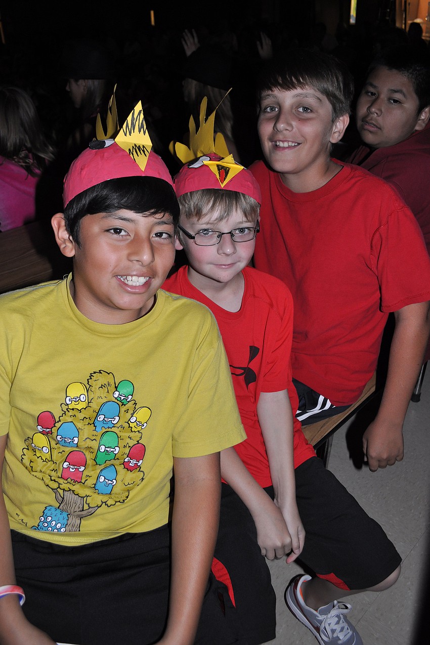 Bryon Barnard, Jake Brown and Andrew Schagen and their classmates performed the 