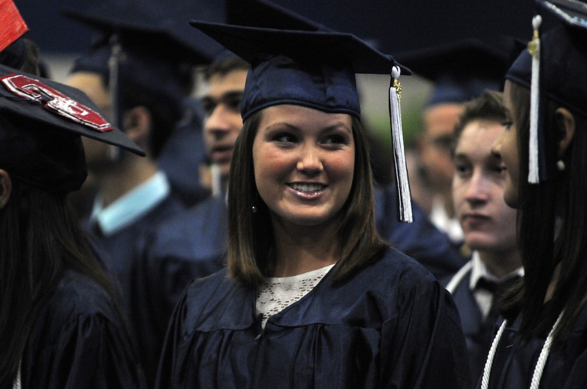 Katherine Berg enjoyed celebrating with her fellow seniors.