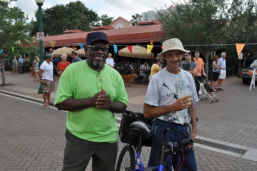 Franklin Brisket and Allen McIntire enjoy the music.