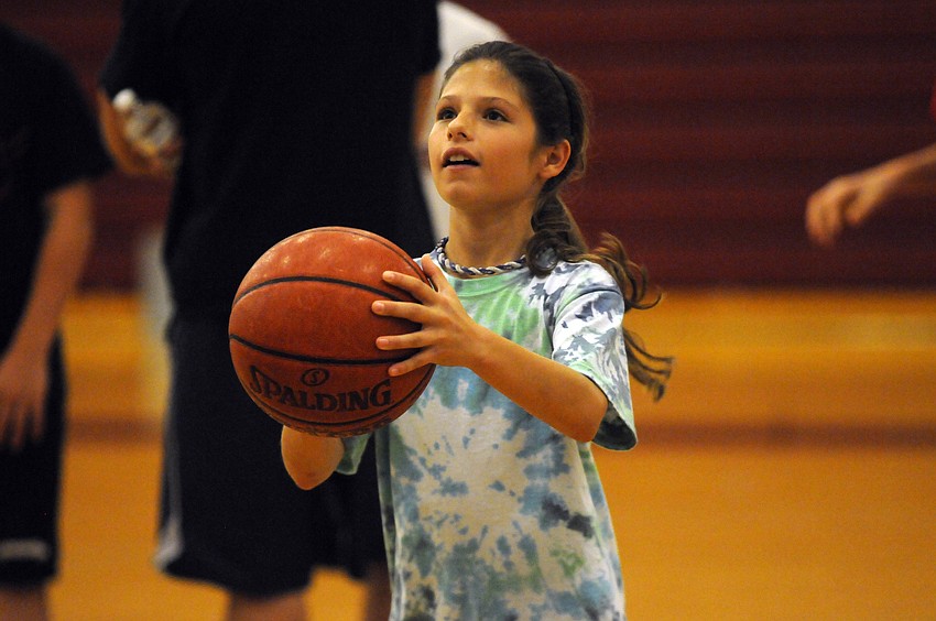 Twelve-year-old Emma Fazio attends Braden Riverâ€™s basketball camp every year.