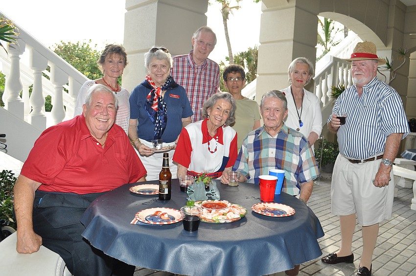 John Williams, Pat Anderson, Ann Williams, Jim Anderson, Betty Monroe, Wafa Danner, Perry Mnoroe, Mary Lou Thomas and Pat Webb