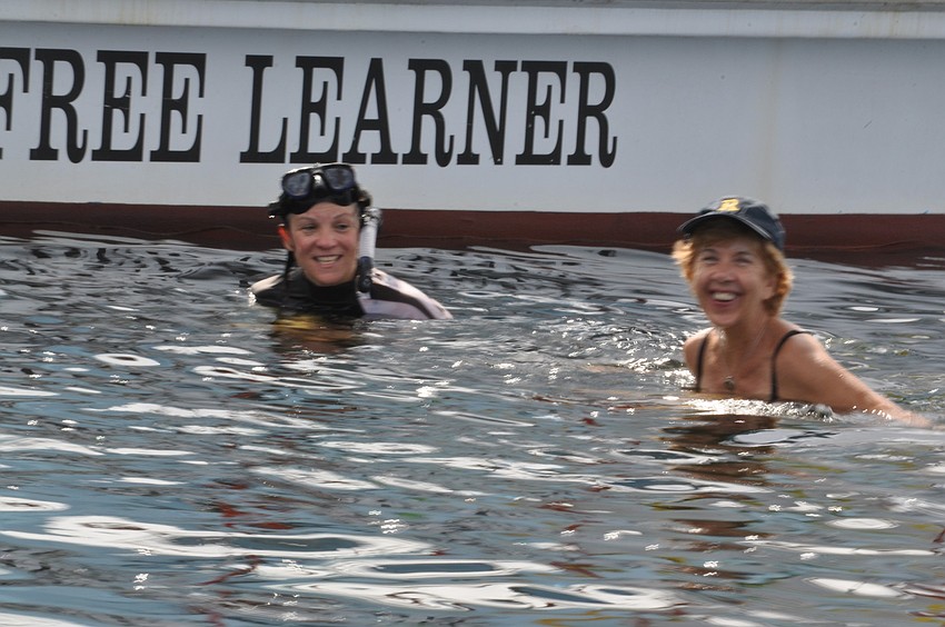 Volunteers Lisa Nisenson and Nan Summers