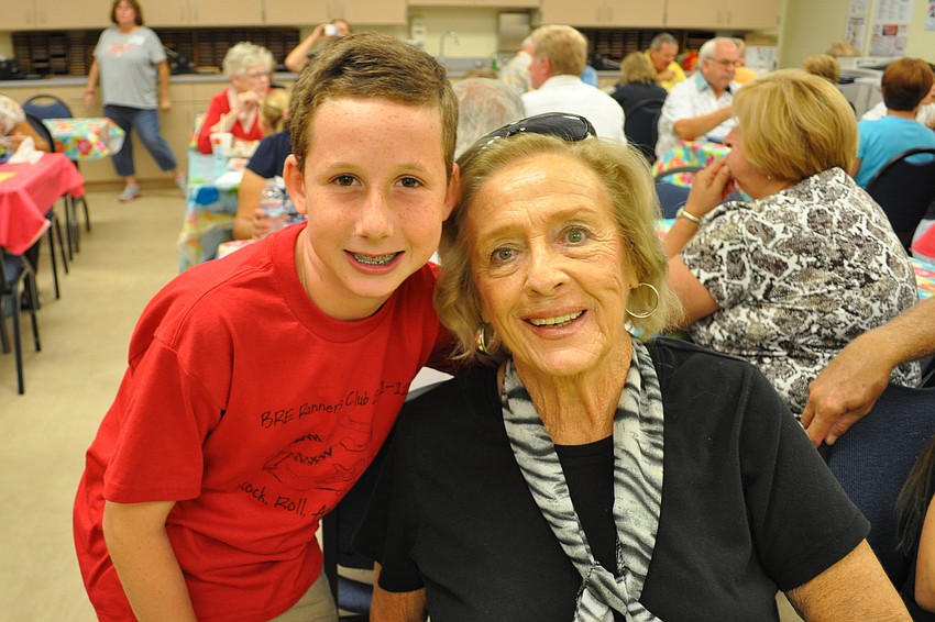 Braden River's P.J. Fincher, 10, ate with his grandmother, Carol Konover.