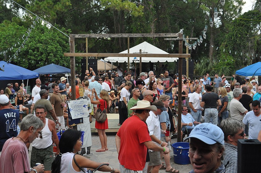 The crowd at Cock and Bull thickened throughout the day