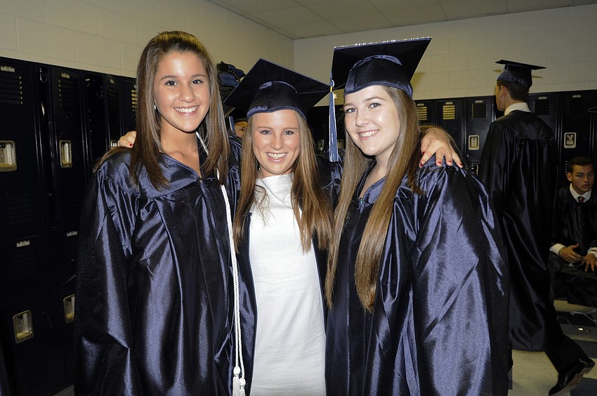 Sarah Balades, Abby Harriman and Marina Kyte are all attending colleges out of state next year.