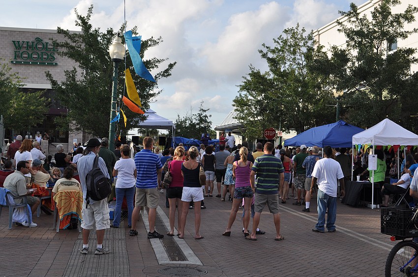 Onlookers enjoy the Joyful Noise Music Festival.