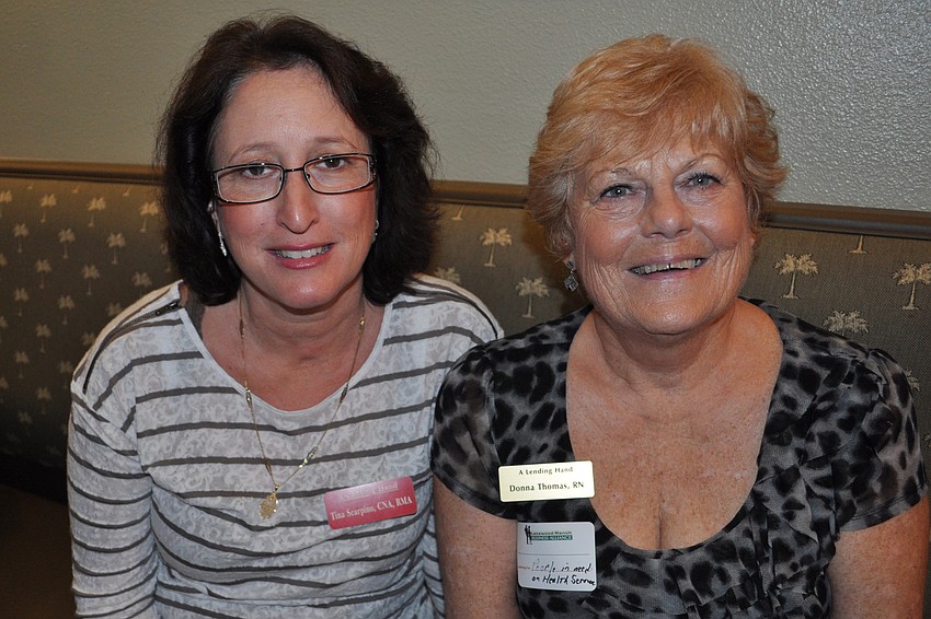 Tina Scarpino and Donna Thomas both represented A Lending Hand.