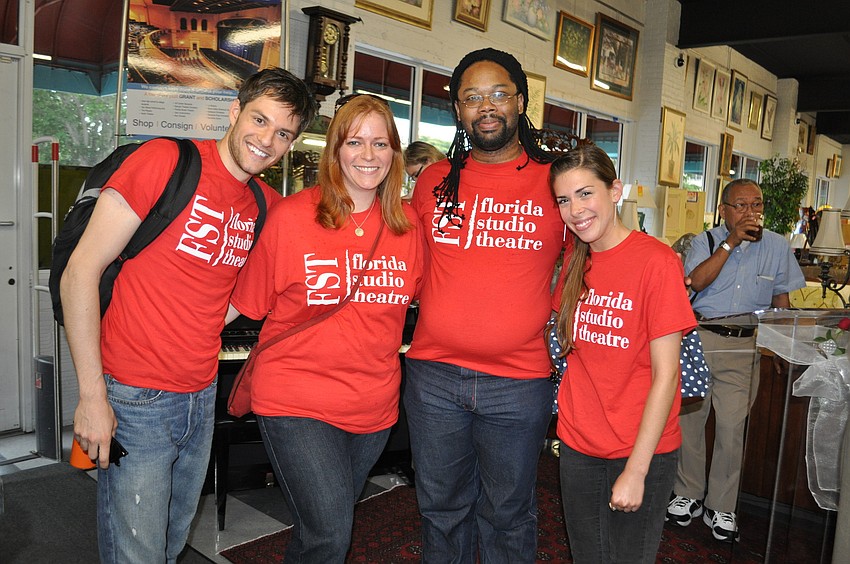 Michael Sutherland, Patti Murtha, Tony Williams and Leah Sugerman represent grant recipients Florida Studio Theatre. FST performed later in the evening.